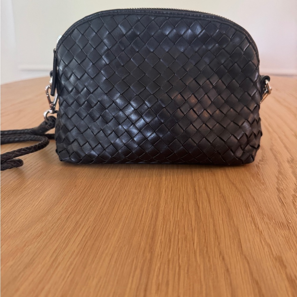 Dragon Diffusion Black Woven Chunky Fellini Pochette Crossbody Bag
